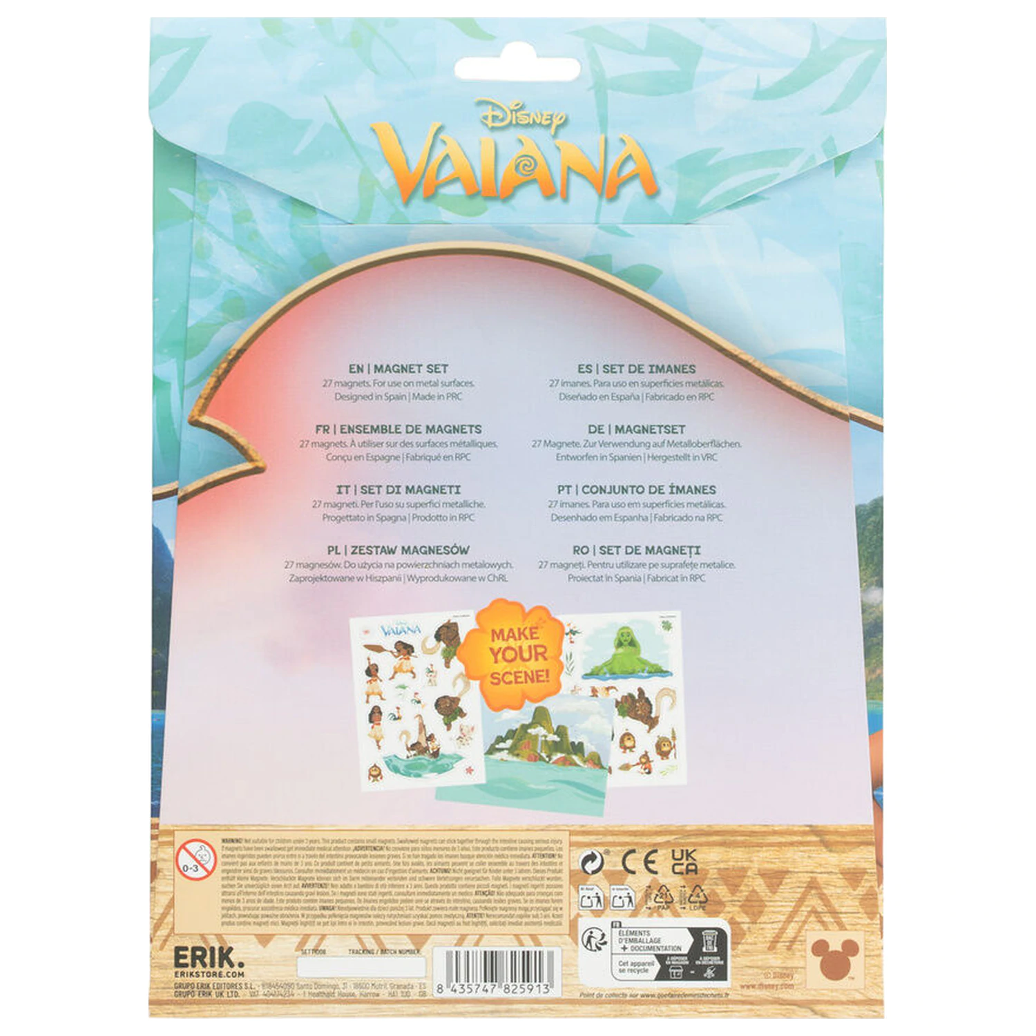 Disney Vaiana Moana sada vyrezávaných magnetov produktová fotografia