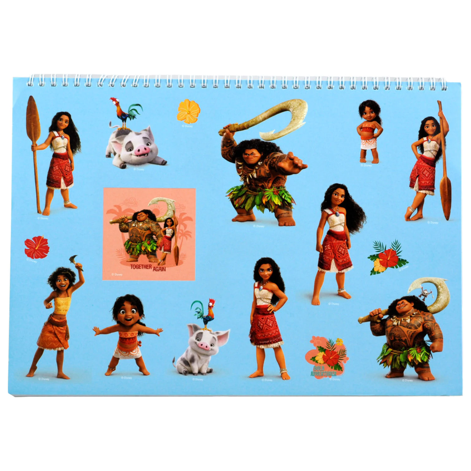 Disney Moana Together Again A/4 špirálový skicár so 40 listami a nálepkami produktová fotografia