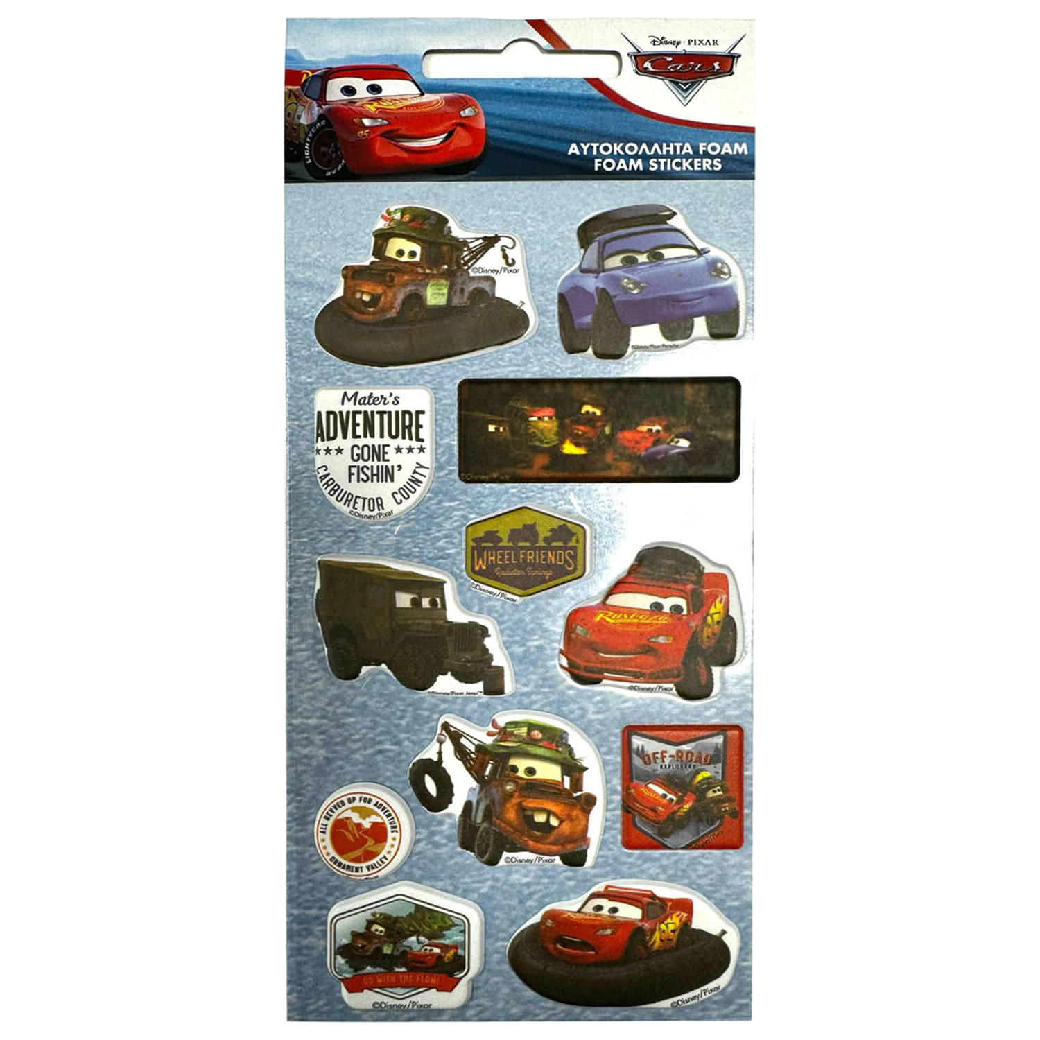 Disney Cars Adventure Puffy penové nálepky set produktová fotografia