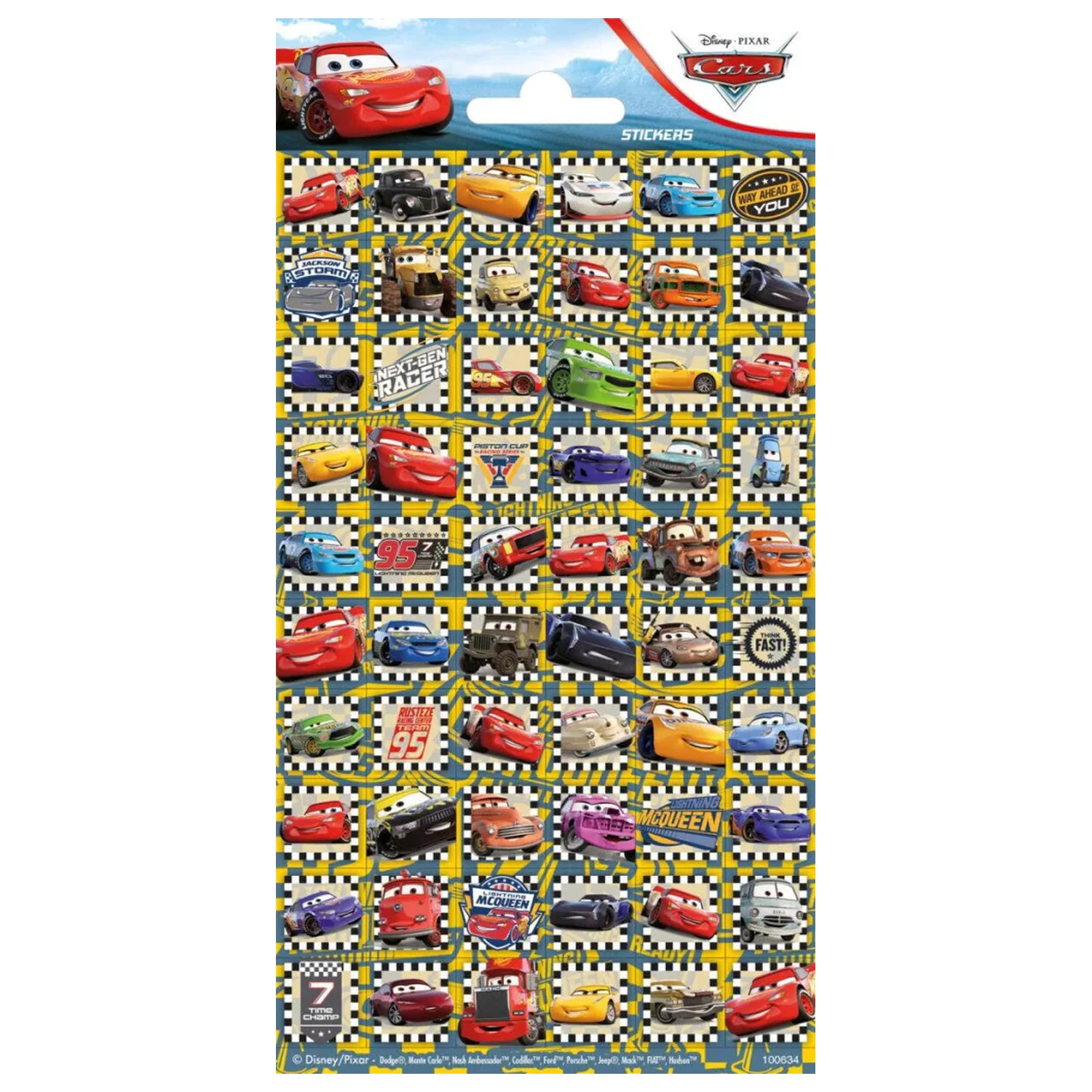 Disney Cars Rýchla nálepka produktová fotografia
