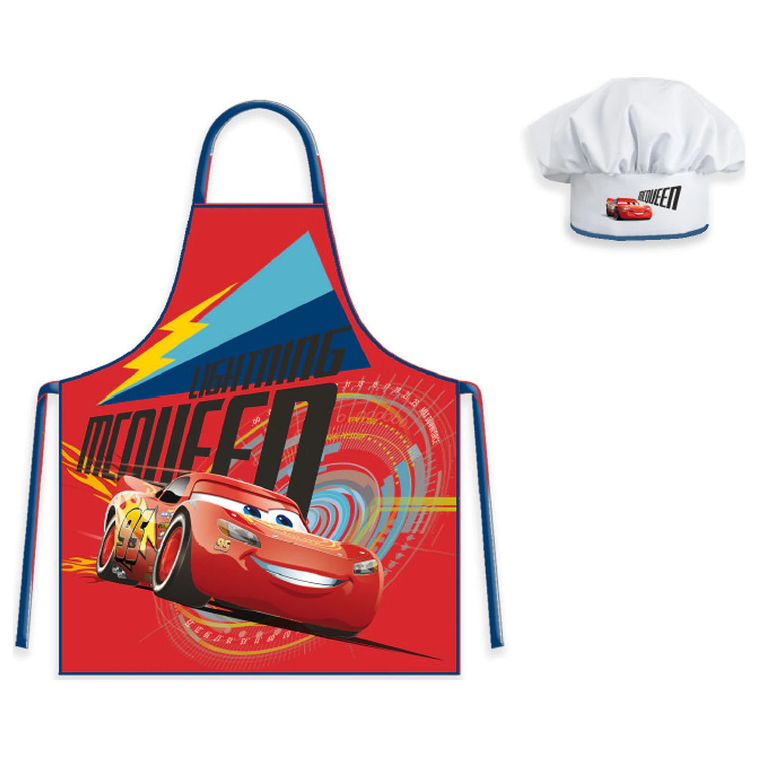 Disney Cars Lightning detská zástera 2-dielna súprava produktová fotografia