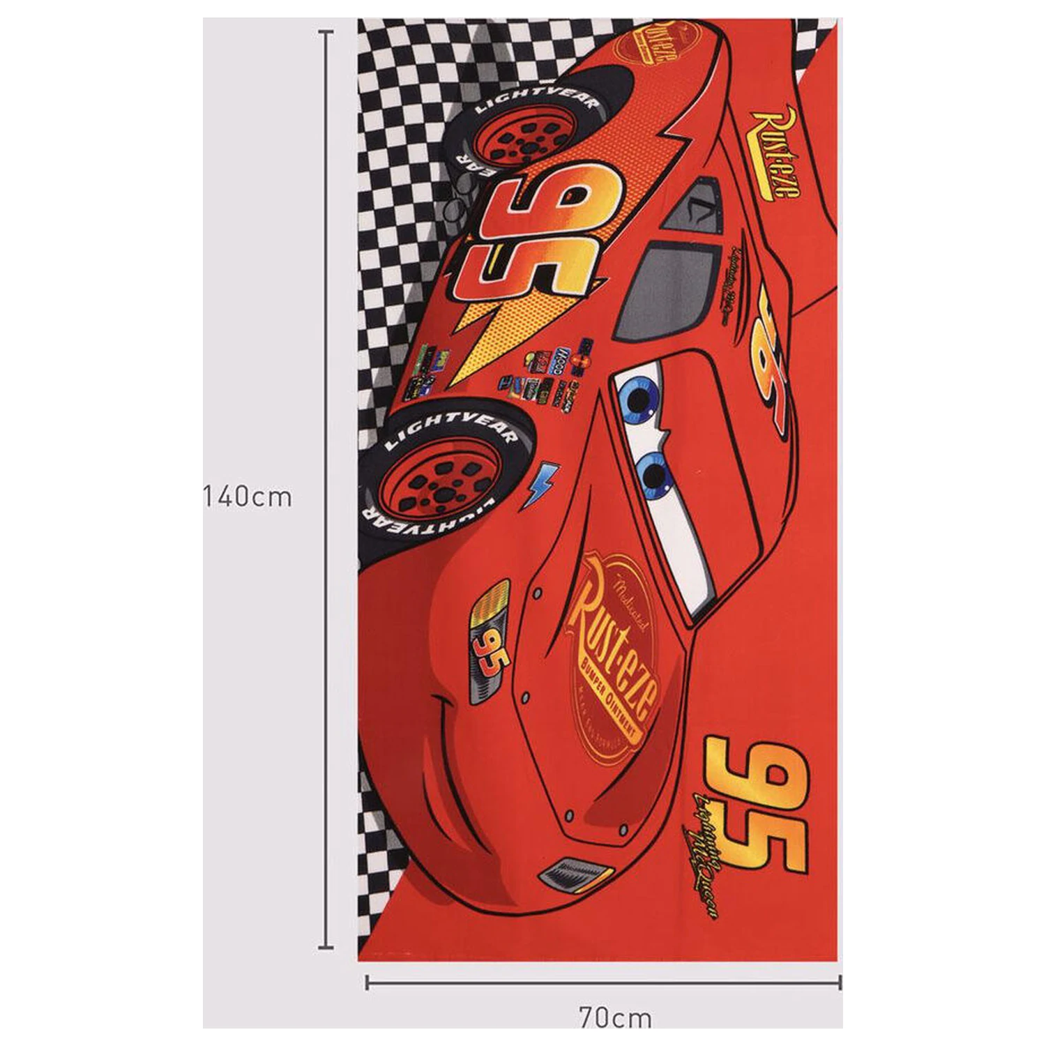Disney Cars mikrovláknová plážová osuška produktová fotografia