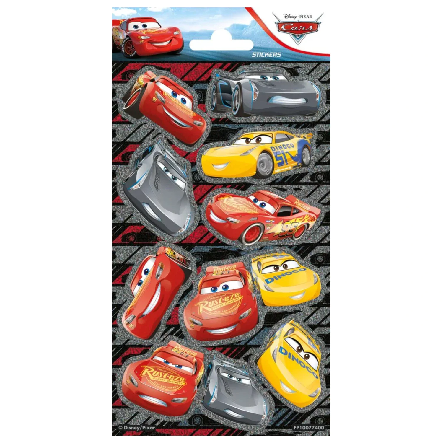 Disney Cars Race holografická nálepka produktová fotografia