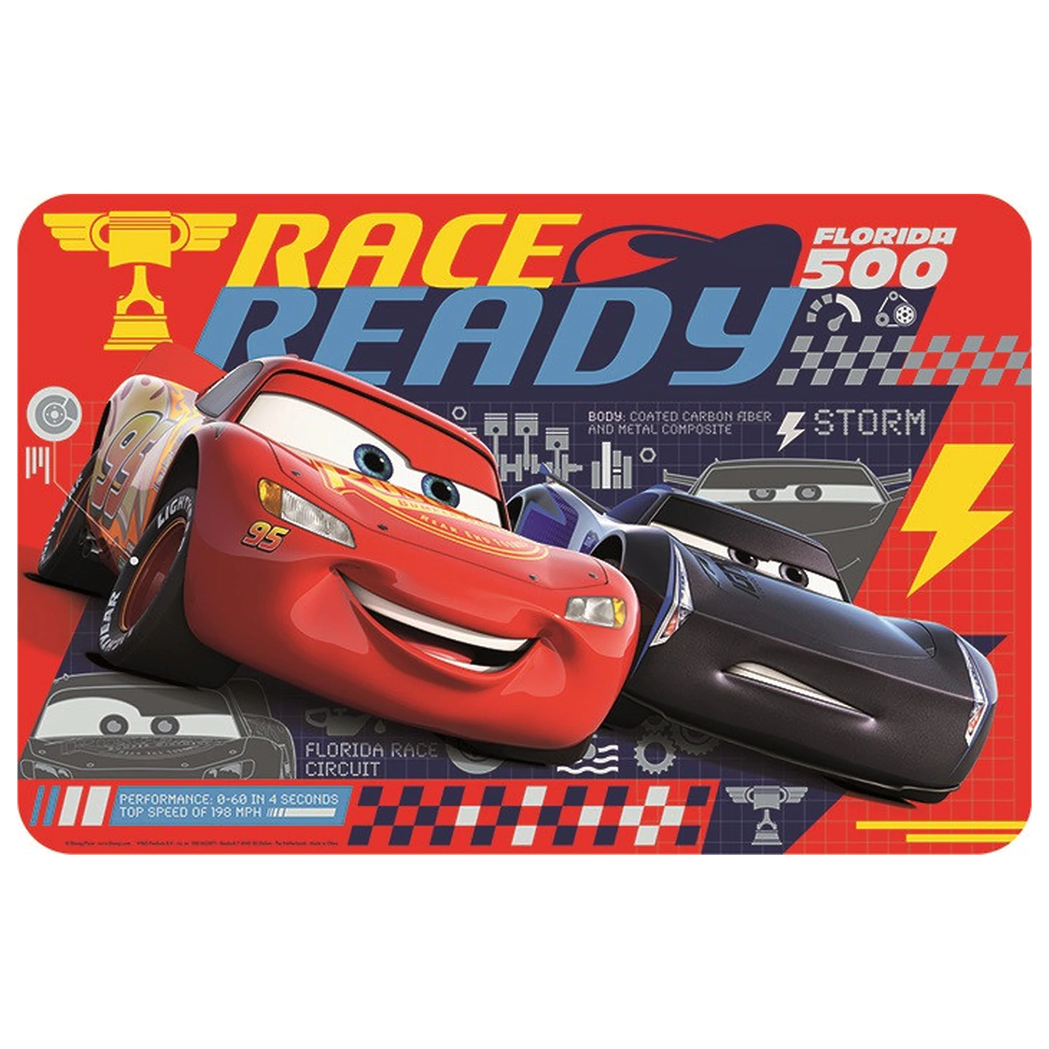 Disney Cars Race podložka na stôl 43x28 cm produktová fotografia