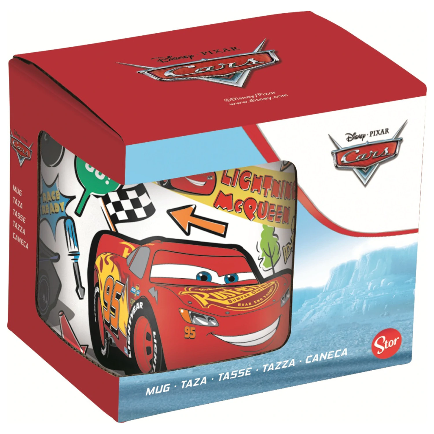Disney Cars nálepky hrnček produktová fotografia