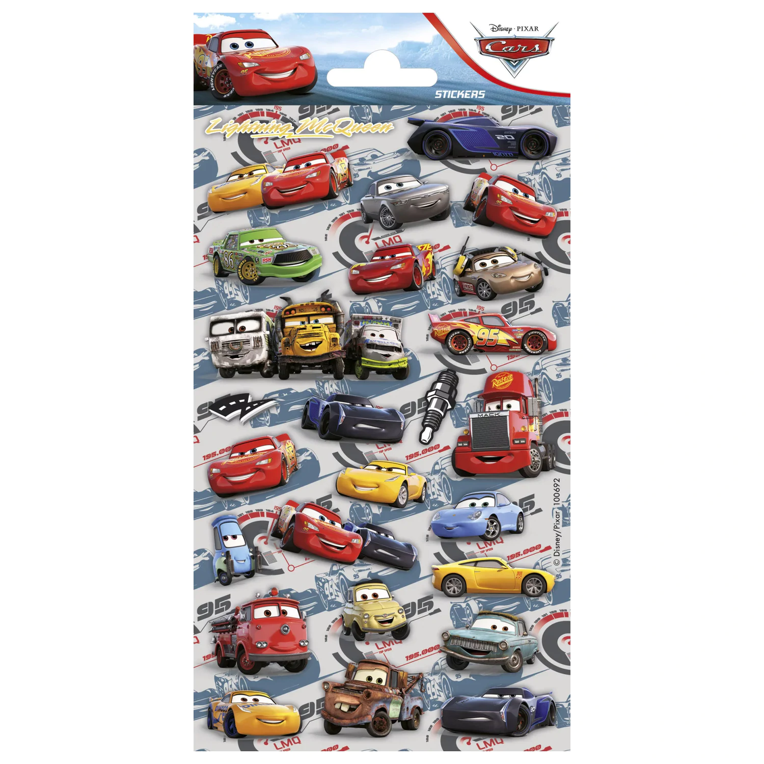 Disney Cars Team Trblietavá nálepka produktová fotografia