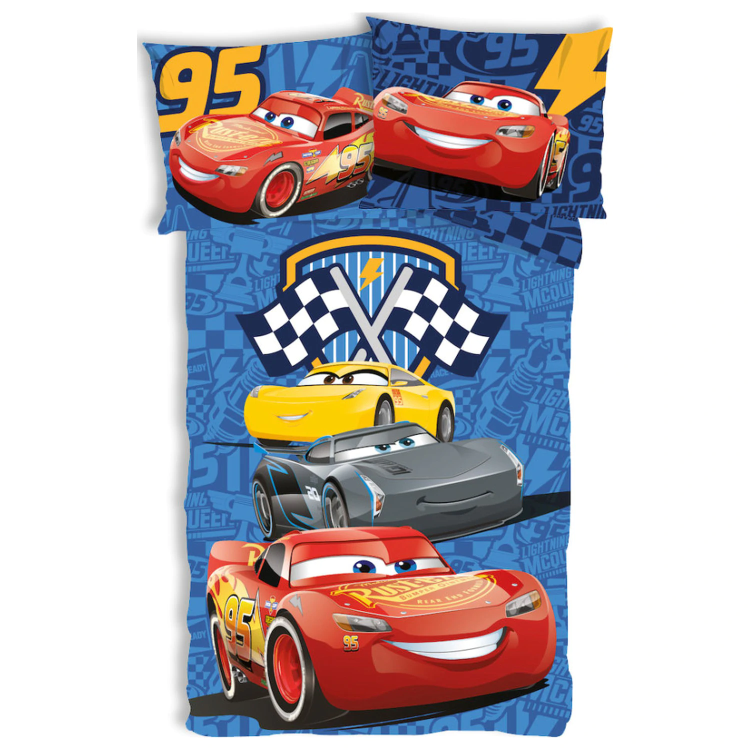 Disney Cars Track Stars detská obliečka na perinu pre batoľatá produktová fotografia