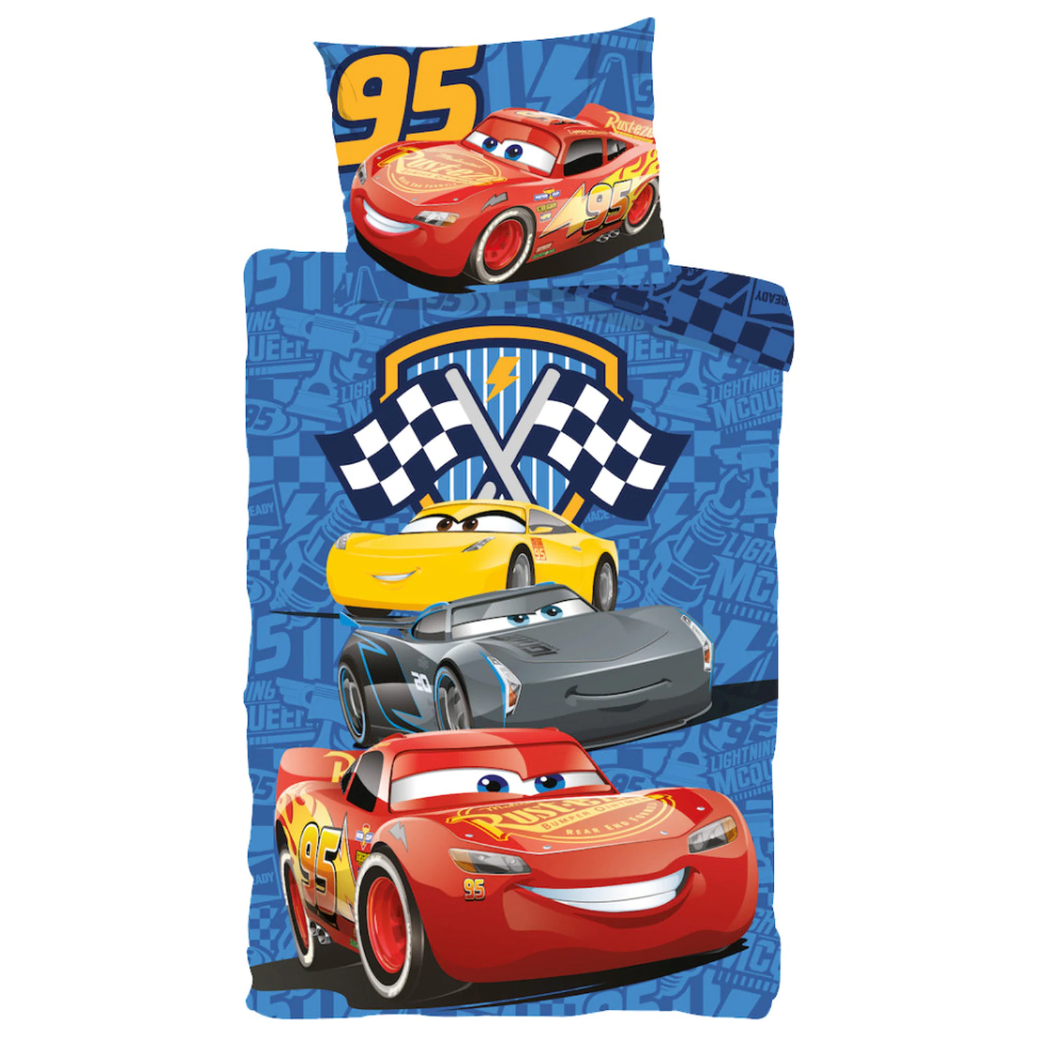 Disney Cars Track Stars detská obliečka na perinu pre batoľatá produktová fotografia