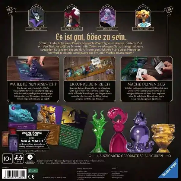 Disney Villainous Board Game Intro to Evil Standalone/Expansion Pack *German Edition* - Stolová hra produktová fotografia