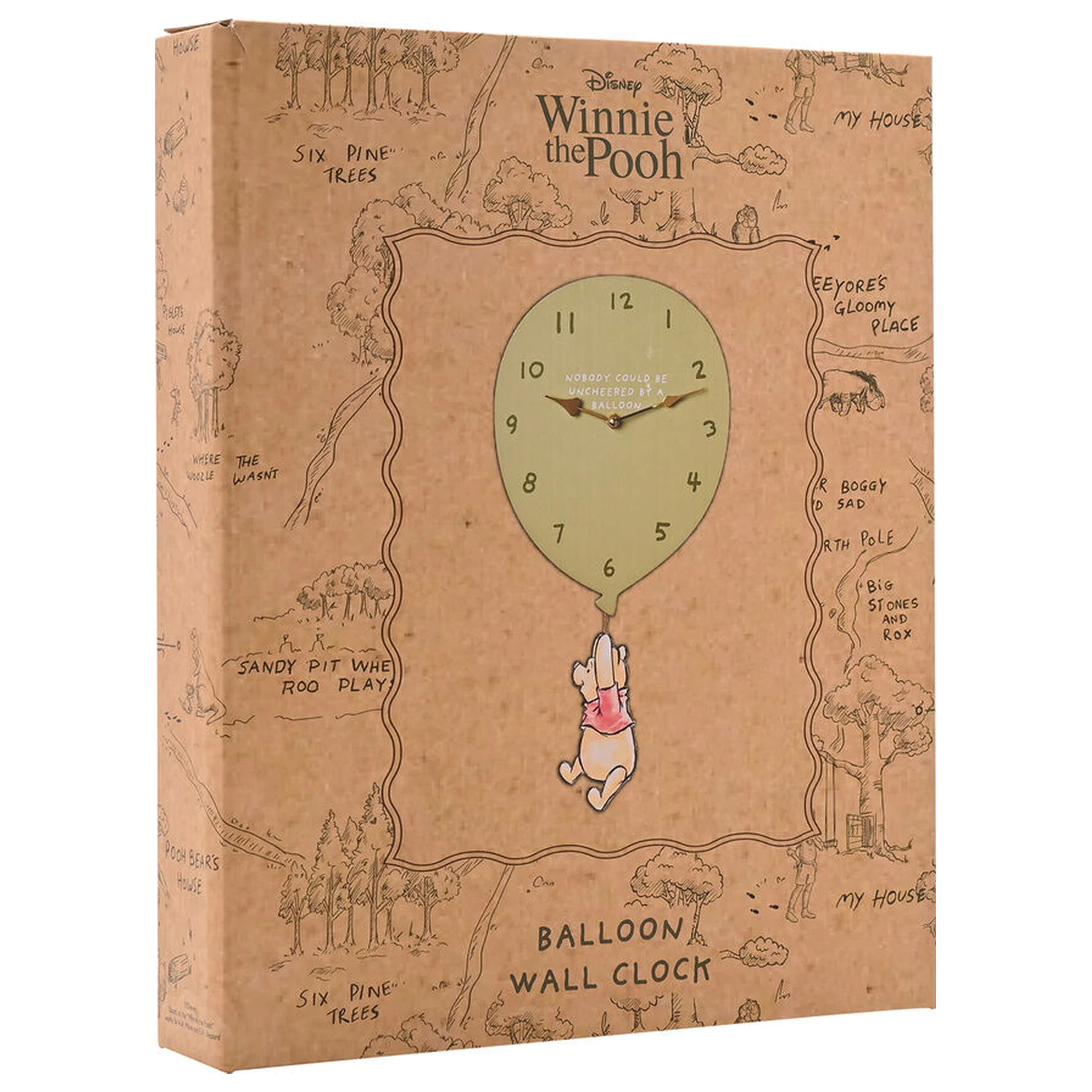 Disney Winnie The Pooh Balloon nástenné hodiny produktová fotografia