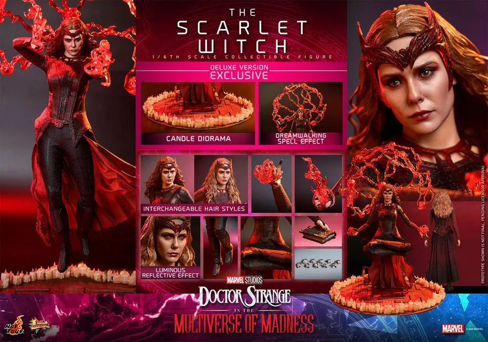 Doctor Strange in the Multiverse of Madness Movie Masterpiece Akčná Figúrka 1/6 The Scarlet Witch (Deluxe Version) 28 cm produktová fotografia