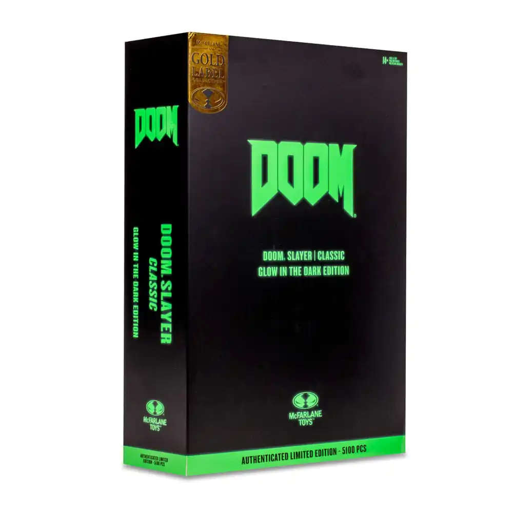 Akčná figúrka Doom Eternal Doom Slayer Classic (Glow In The Dark Edition) Gold Label 18 cm produktová fotografia