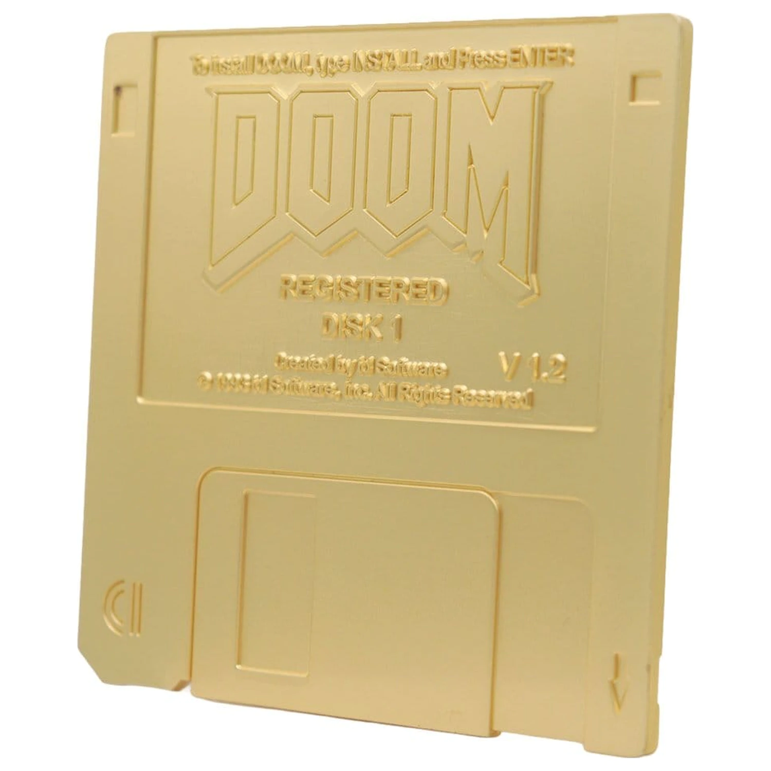 Doom Replika Floppy Disku Pozlátená Limitovaná Edícia produktová fotografia