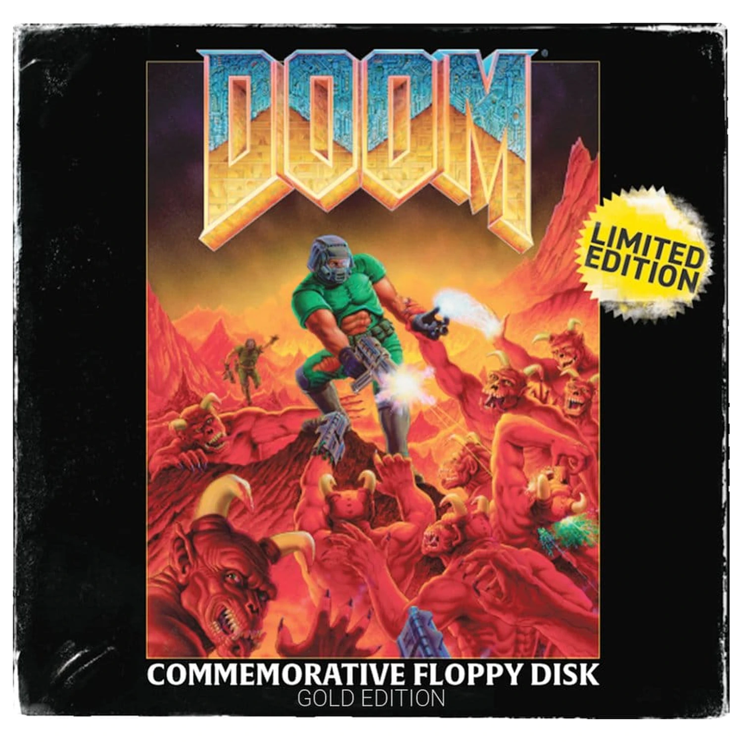 Doom Replika Floppy Disku Pozlátená Limitovaná Edícia produktová fotografia