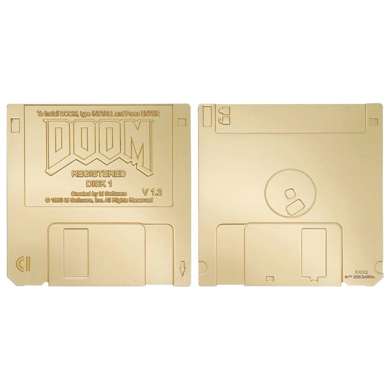 Doom Replika Floppy Disku Pozlátená Limitovaná Edícia produktová fotografia