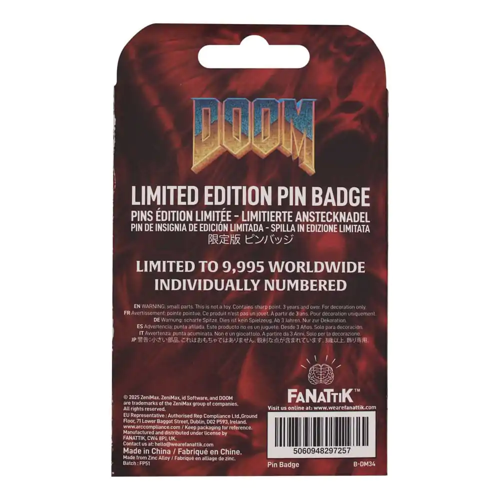 Doom Odznak Špeciálna Edícia Disketová Disketa produktová fotografia