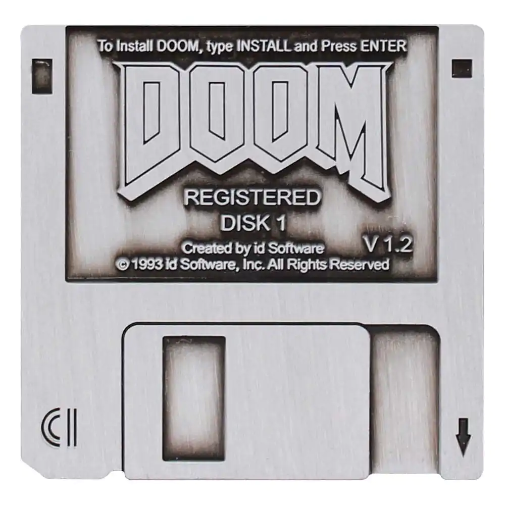Doom Odznak Špeciálna Edícia Disketová Disketa produktová fotografia