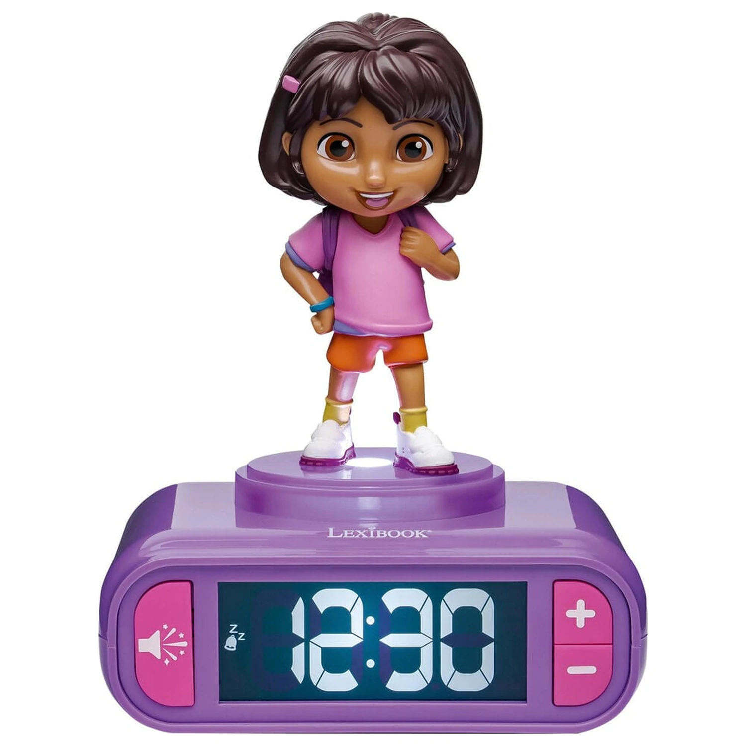 Dora the Explorer budík s nočným svetlom produktová fotografia