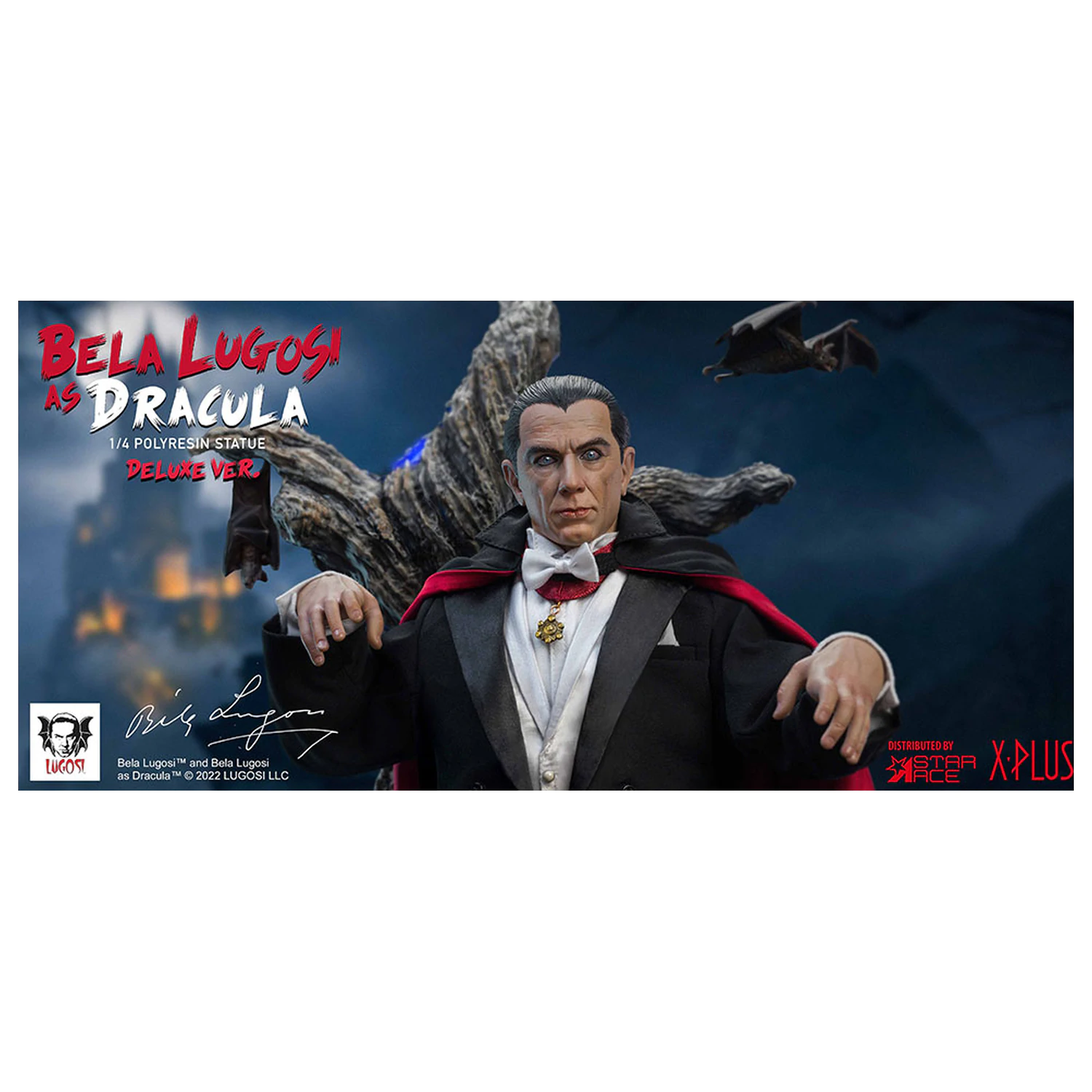 Dracula (1931) Nádherná zberateľská socha v mierke 1/4, Bela Lugosi ako Dracula Deluxe verzia 60 cm produktová fotografia