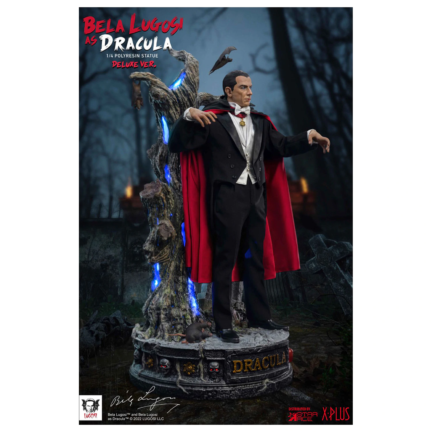 Dracula (1931) Nádherná zberateľská socha v mierke 1/4, Bela Lugosi ako Dracula Deluxe verzia 60 cm produktová fotografia