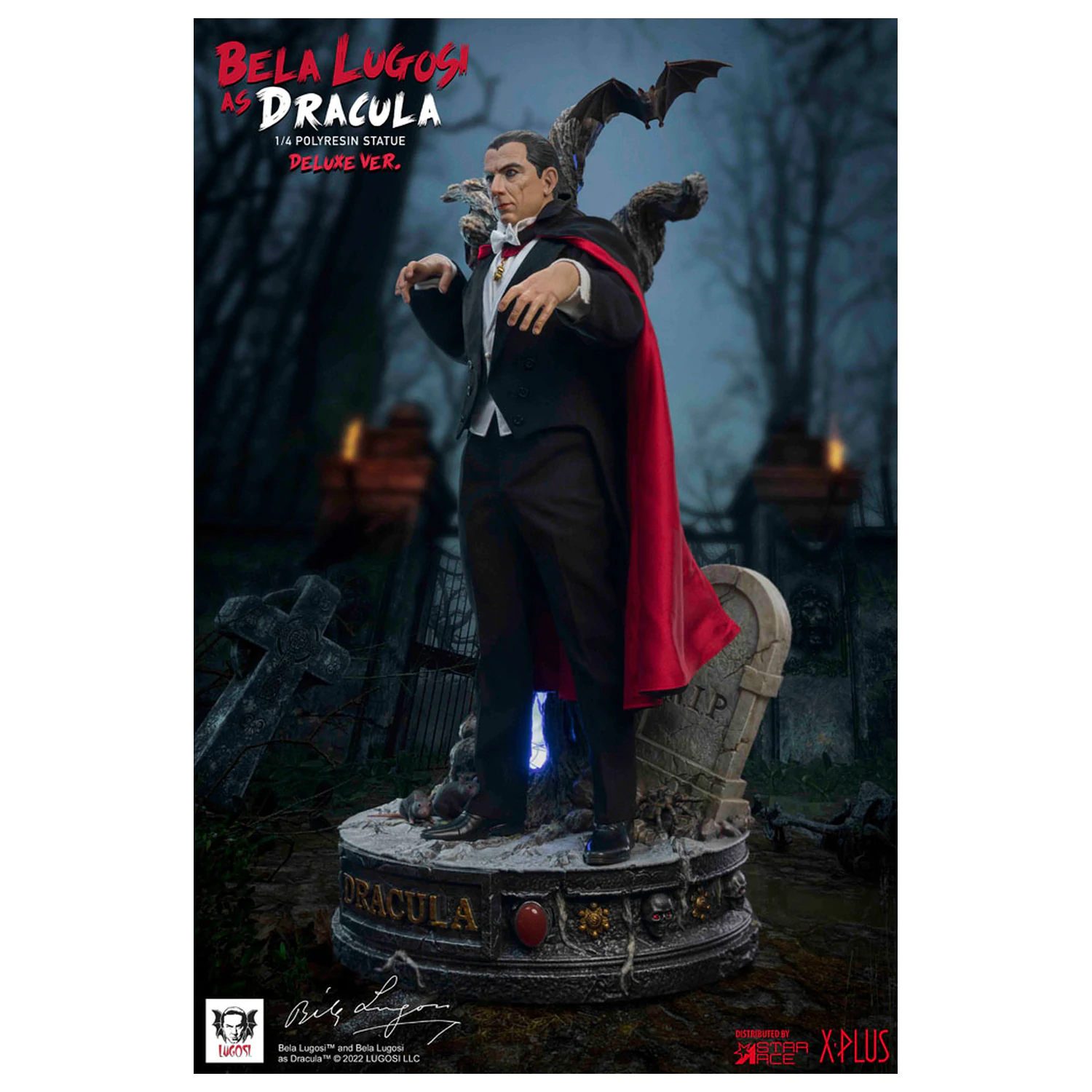 Dracula (1931) Nádherná zberateľská socha v mierke 1/4, Bela Lugosi ako Dracula Deluxe verzia 60 cm produktová fotografia