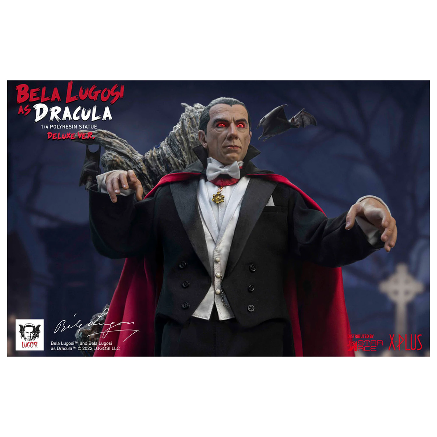 Dracula (1931) Nádherná zberateľská socha v mierke 1/4, Bela Lugosi ako Dracula Deluxe verzia 60 cm produktová fotografia