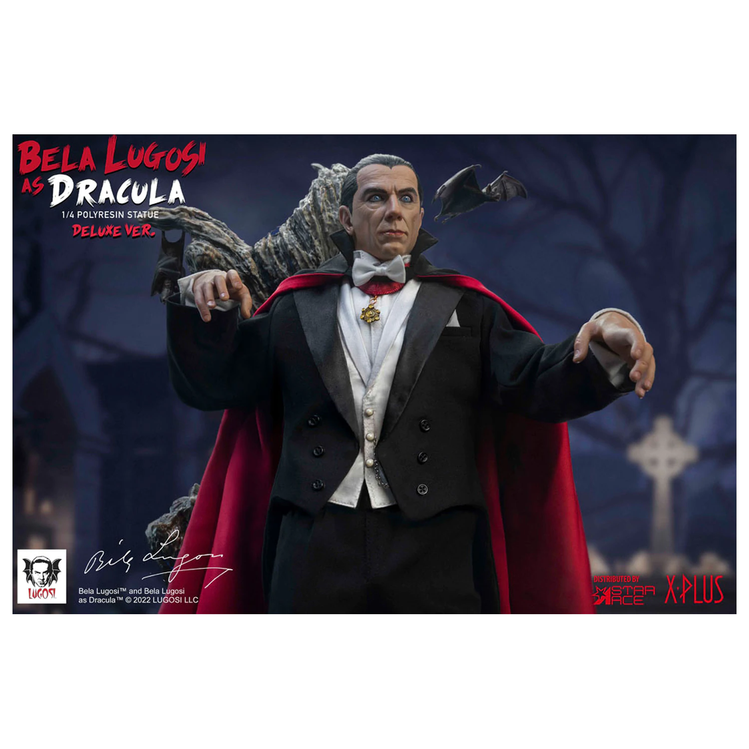 Dracula (1931) Nádherná zberateľská socha v mierke 1/4, Bela Lugosi ako Dracula Deluxe verzia 60 cm produktová fotografia
