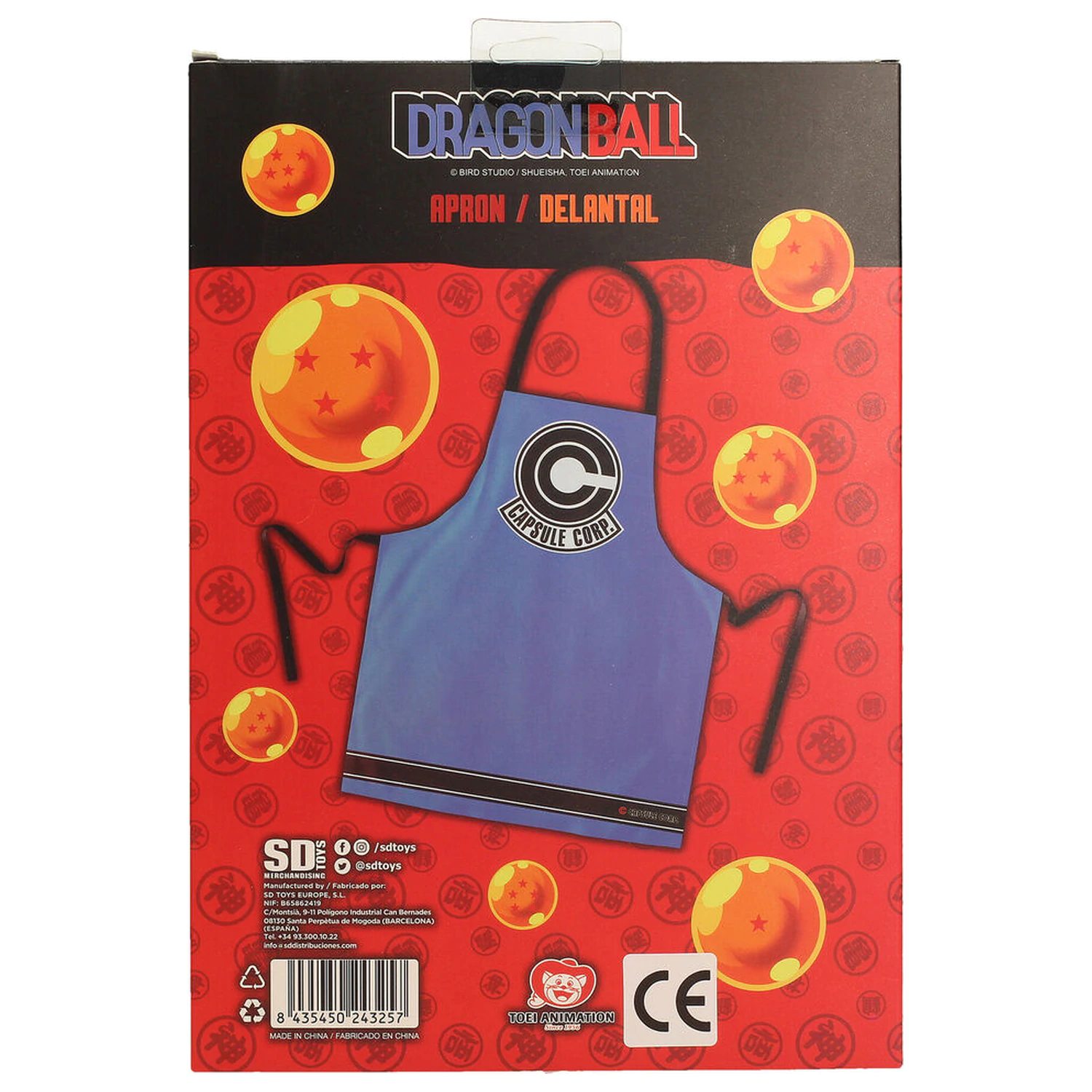 Dragon Ball kuchynská zástera Capsule Corp. produktová fotografia