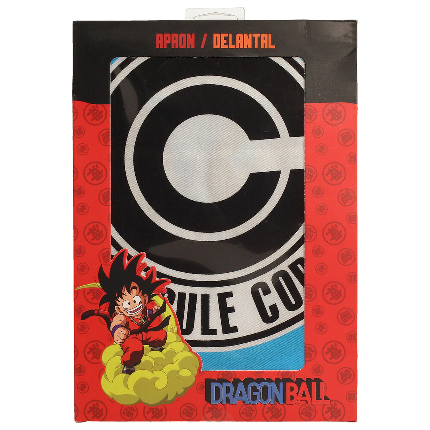 Dragon Ball kuchynská zástera Capsule Corp. produktová fotografia