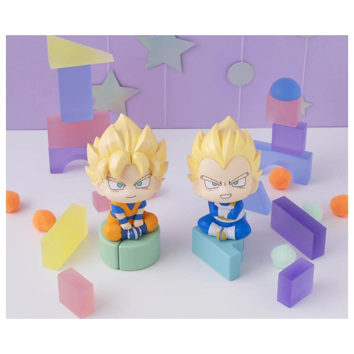 Dragon Ball DAIMA Look Up PVC figúrky 2-balenie Super Saiyan Son Goku (mini) & Super Saiyan Vegeta (mini) 11 cm (s darčekom) produktová fotografia