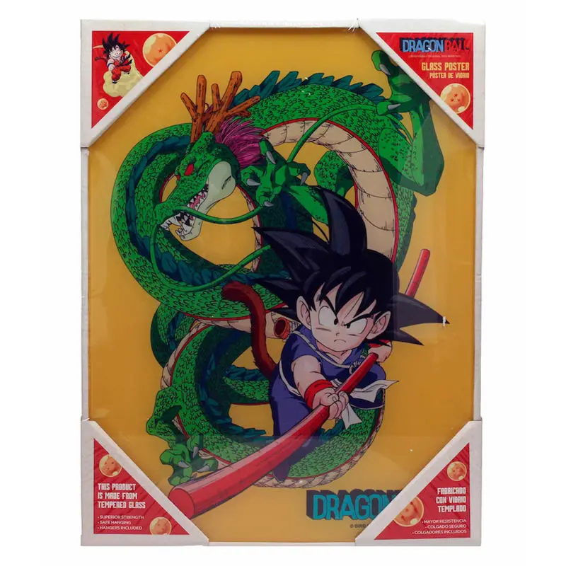 Dragon Ball Goku with Shenron glass poster - plagát, sklo, 59 x 42 cm termékfotó