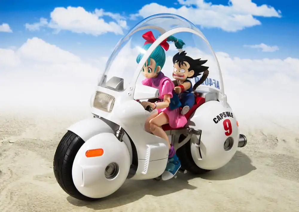Dragon Ball S.H. Figuarts vozidlo s figúrkou Bulma's Motorcycle Hoipoi Capsule No. 9 17 cm produktová fotografia