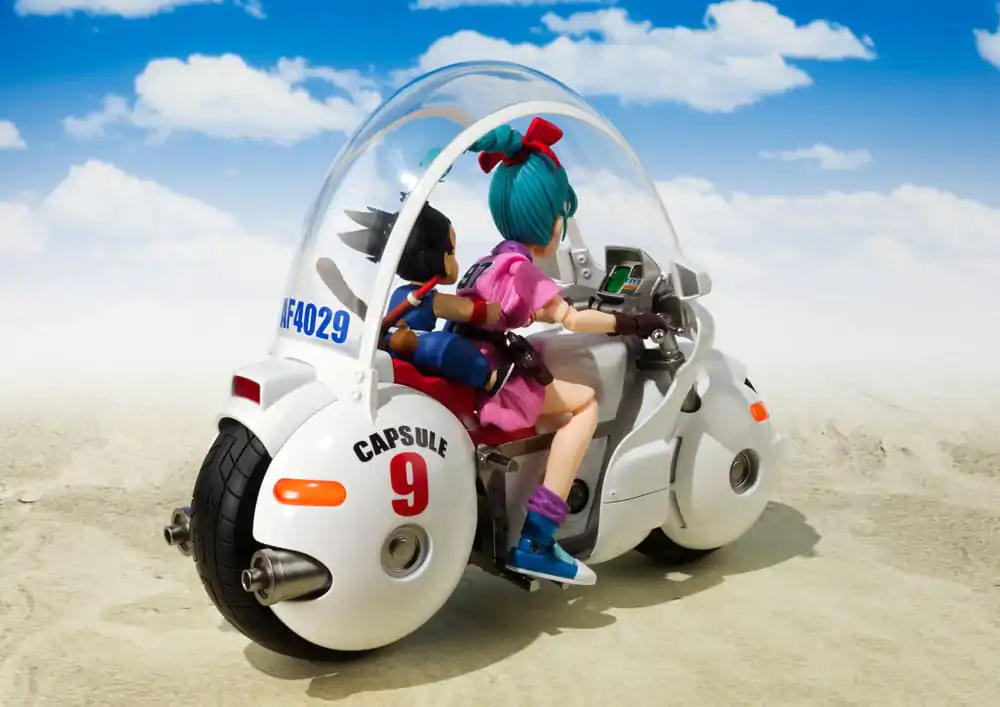 Dragon Ball S.H. Figuarts vozidlo s figúrkou Bulma's Motorcycle Hoipoi Capsule No. 9 17 cm produktová fotografia