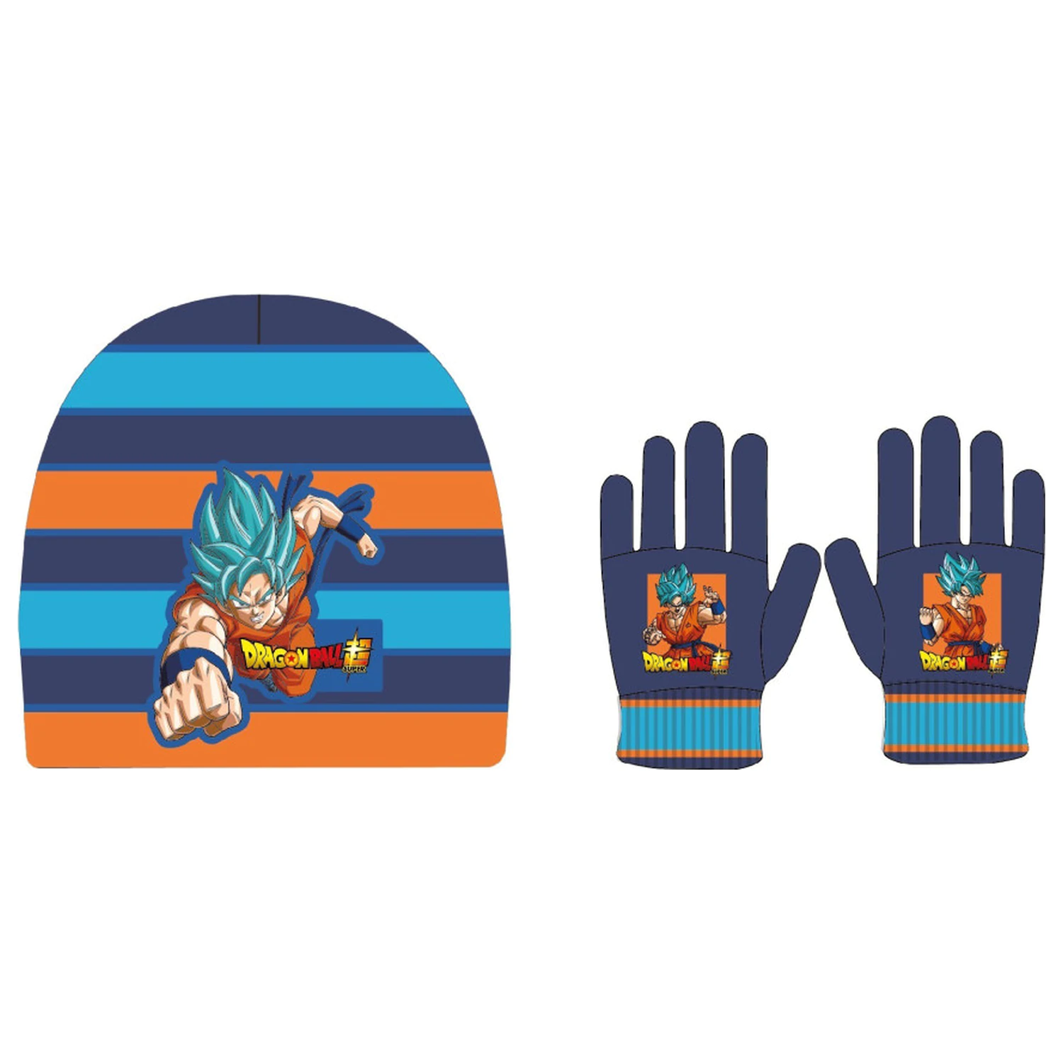 Dragon Ball Super Saiyan Blue Detská čiapka + sada rukavíc produktová fotografia