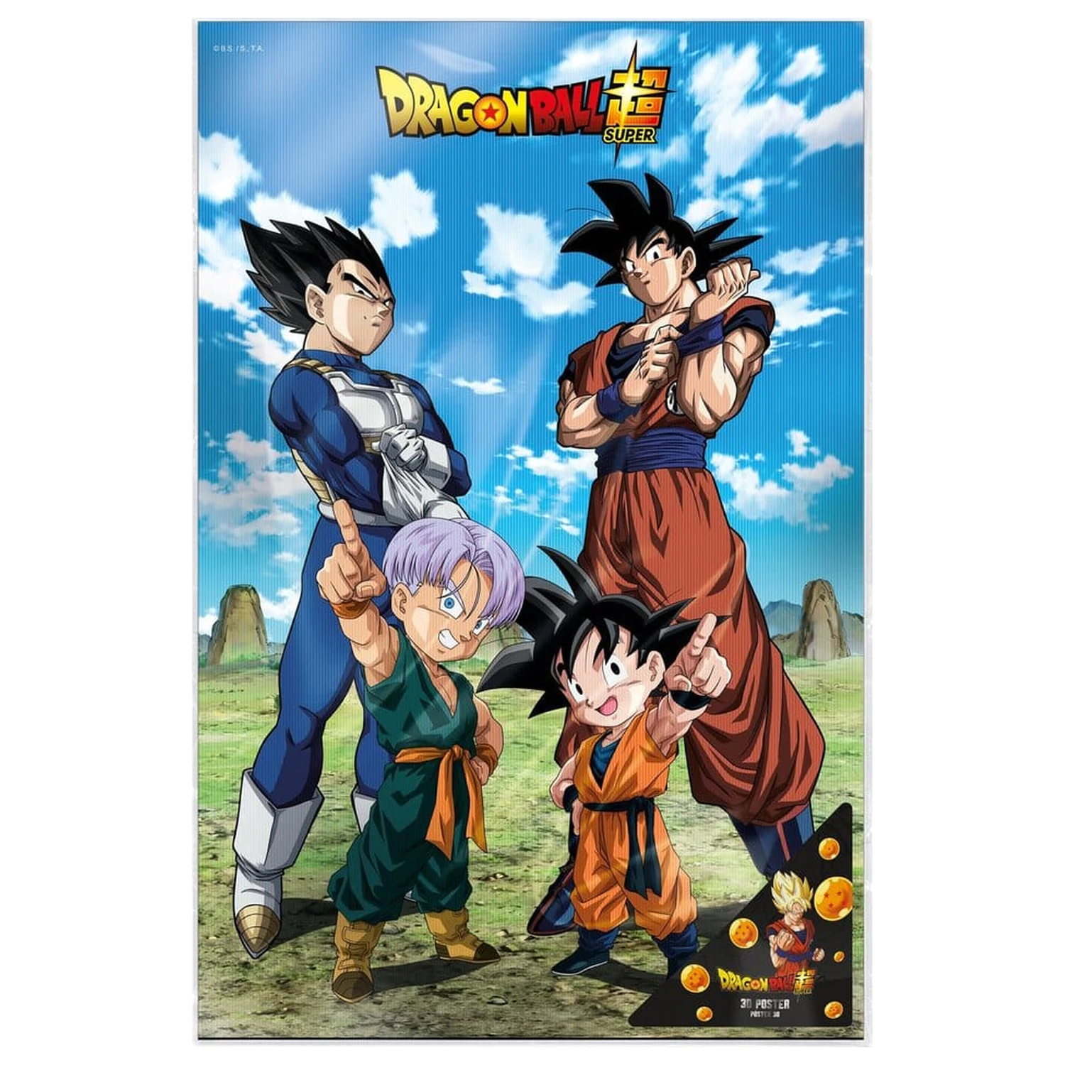 Dragon Ball Super 3D Poster Battle of Gods Goku Vegeta Family 38 x 58 cm produktová fotografia