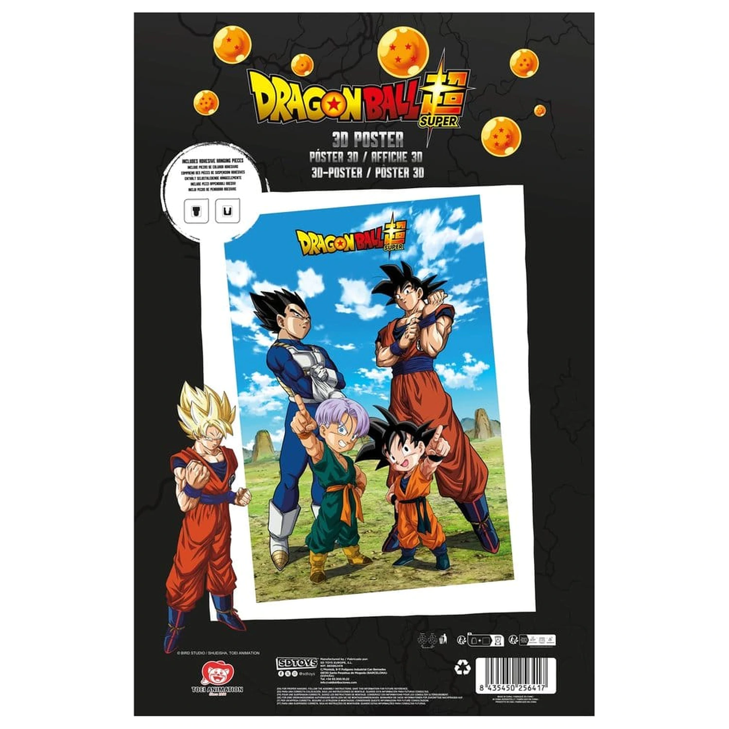 Dragon Ball Super 3D Poster Battle of Gods Goku Vegeta Family 38 x 58 cm produktová fotografia