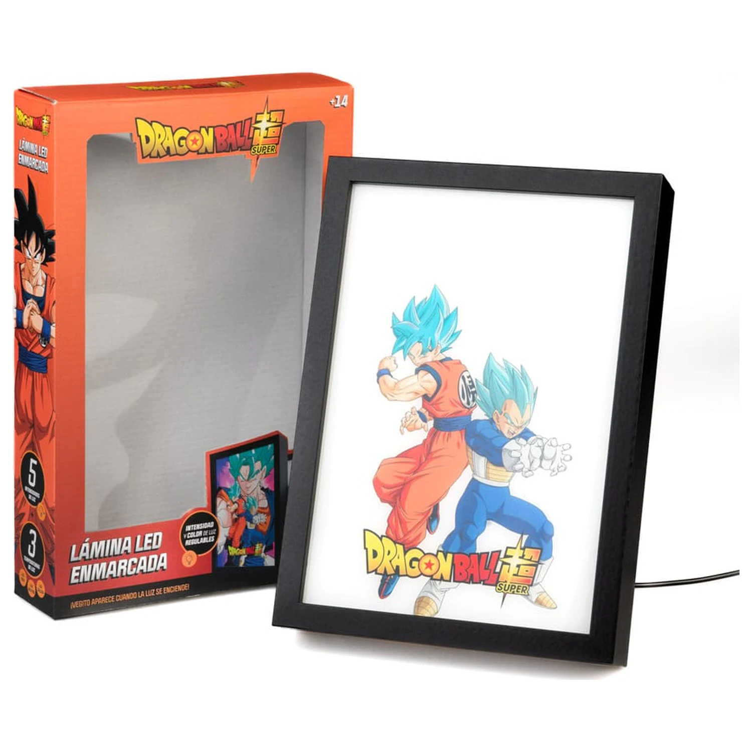 Dragon Ball Super zarámovaná LED potlač produktová fotografia