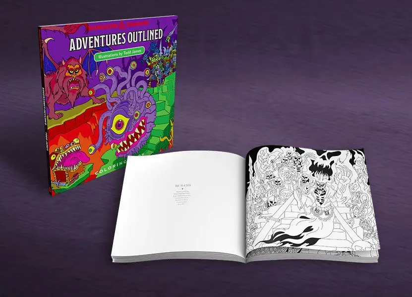 Dungeons &amp; Dragons Adventures Outlined Coloring Book termékfotó