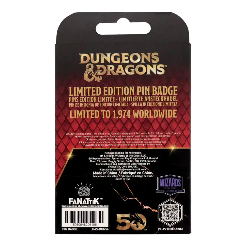 Dungeons &amp; Dragons Pin Badge Alignment Spinner 24k Gold Plated Limited Edition termékfotó