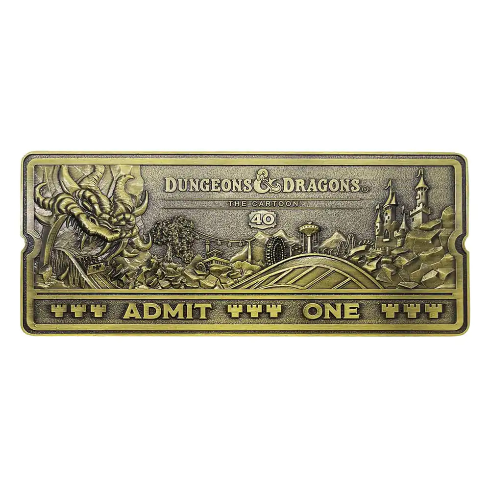 Dungeons &amp; Dragons: The Cartoon Replica 40th Anniversary Rollercoaster Ticket Limited Edition termékfotó