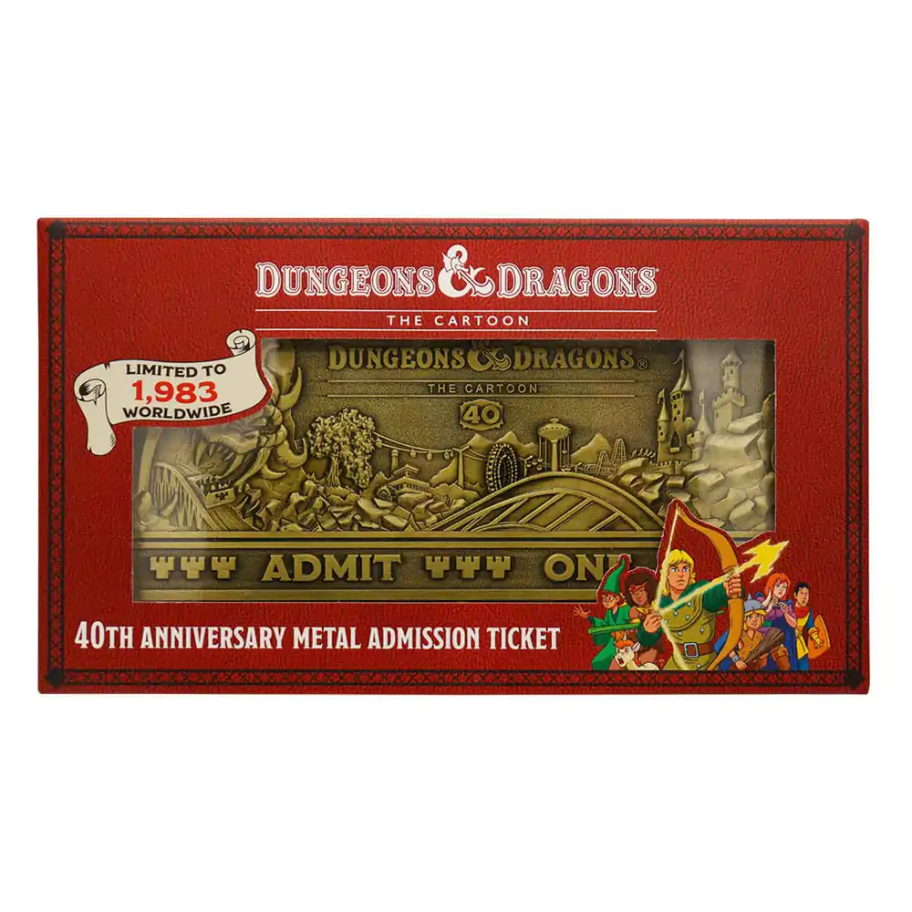 Dungeons &amp; Dragons: The Cartoon Replica 40th Anniversary Rollercoaster Ticket Limited Edition termékfotó