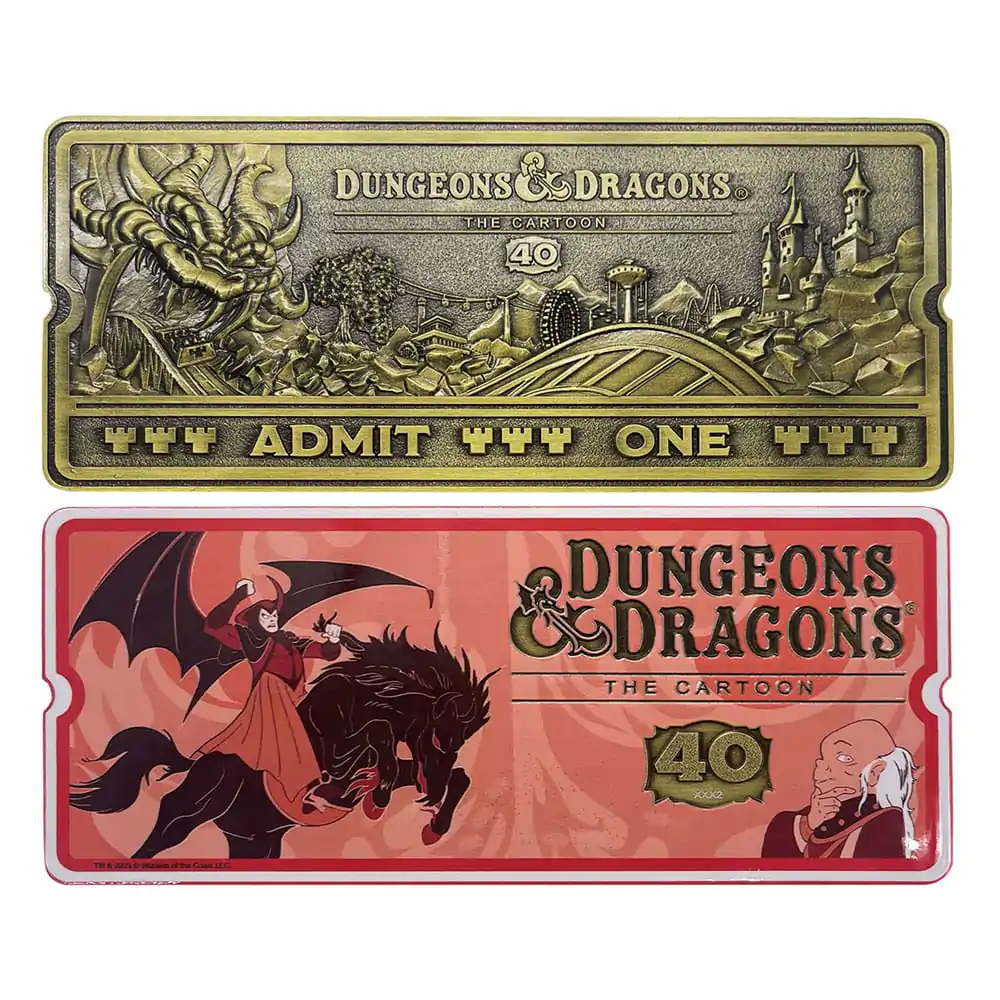 Dungeons &amp; Dragons: The Cartoon Replica 40th Anniversary Rollercoaster Ticket Limited Edition termékfotó