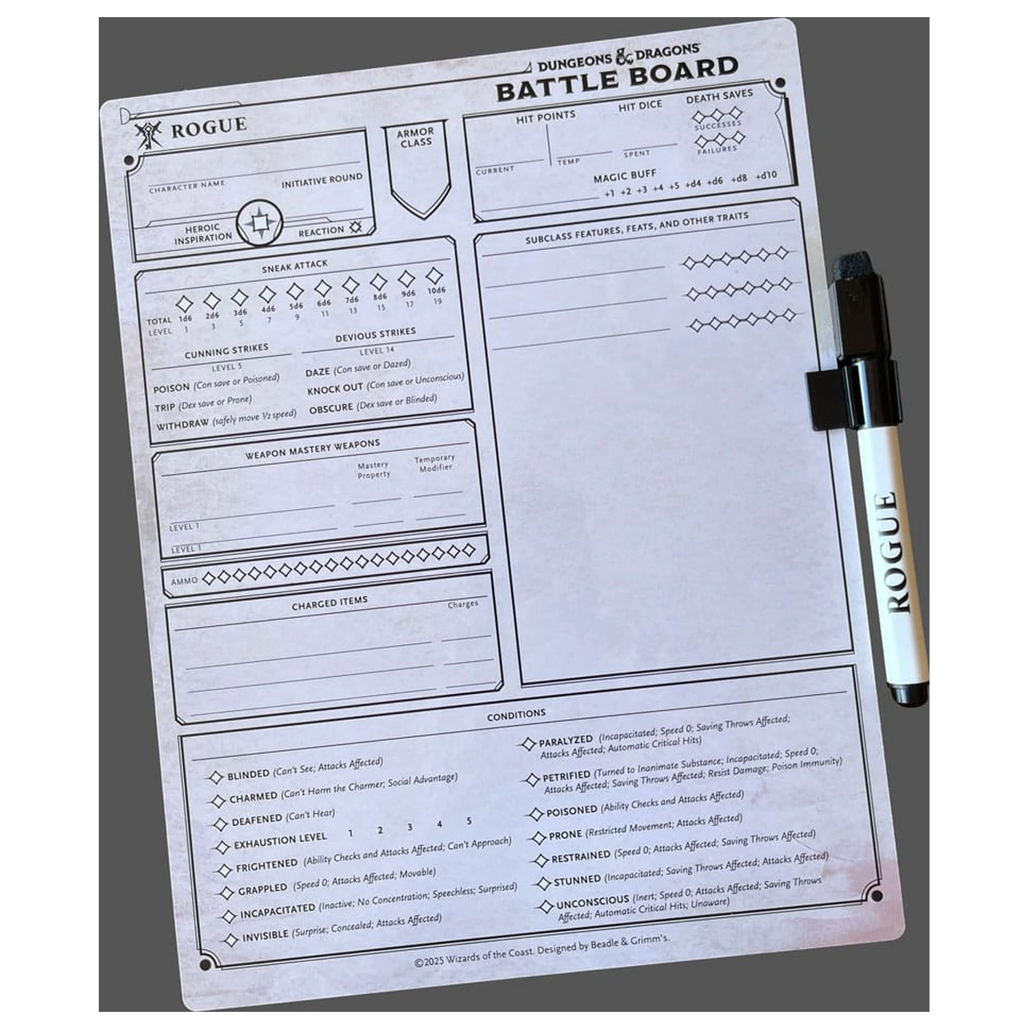 Dungeons & Dragons Battle Board Rogue produktová fotografia