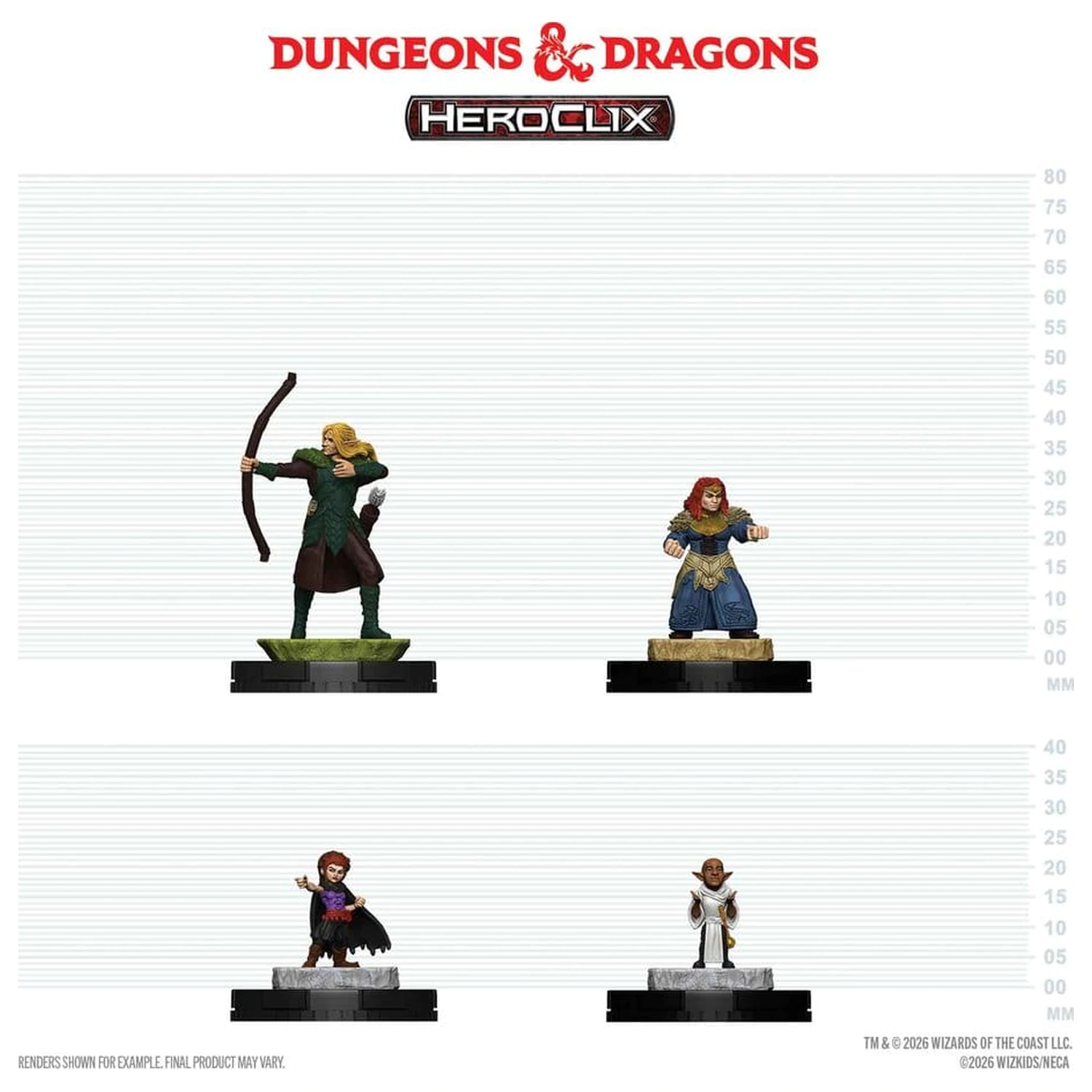 Dungeons & Dragons HeroClix 400: sada figúrok Adventuring Party 1 produktová fotografia