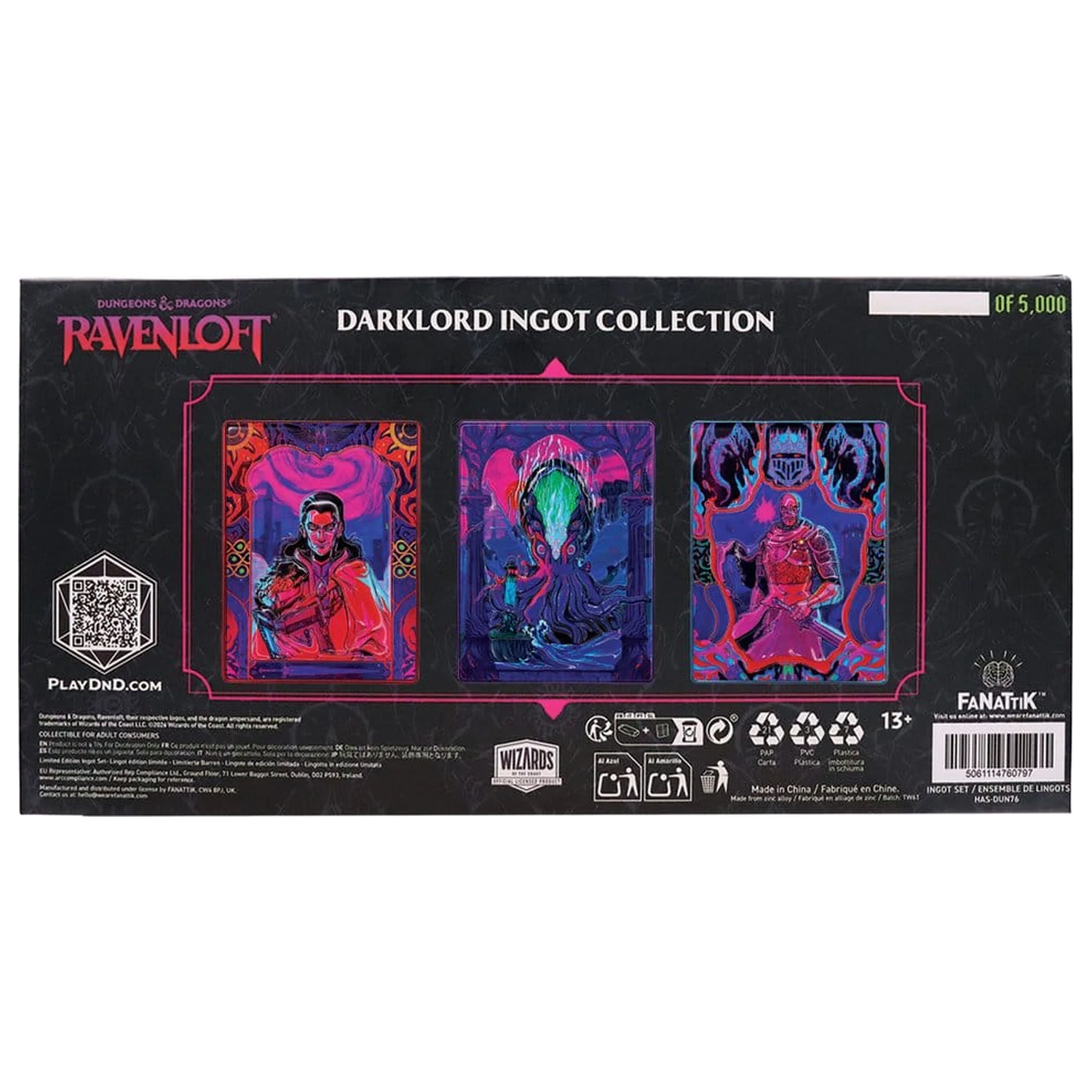 Dungeons & Dragons Sada troch ingotíkov Ravenloft Darklord Ingots Limitovaná edícia produktová fotografia