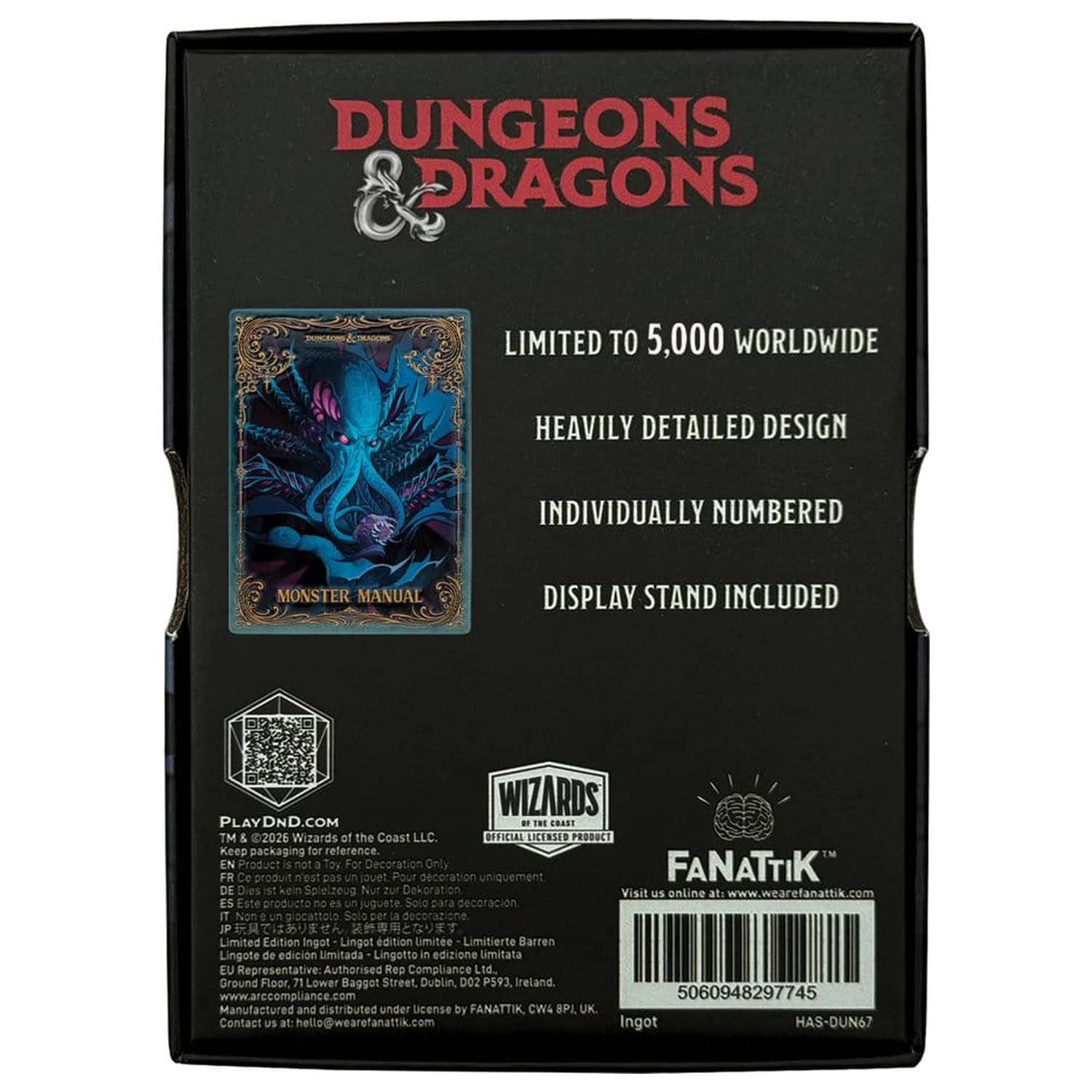 Dungeons & Dragons prútik Monster Manual alternatívny obal limitovaná edícia produktová fotografia