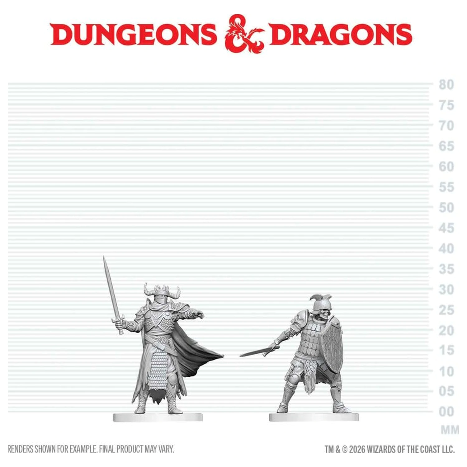 Dungeons & Dragons Nolzur's Marvelous Miniatures Nenatretá miniatúra Death Knight a Death Knight Aspirant 14 cm produktová fotografia