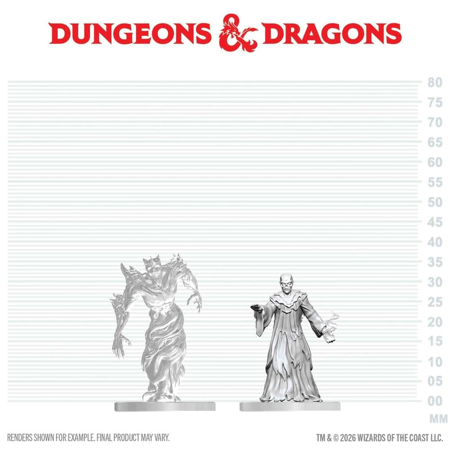 Dungeons & Dragons Nolzur's Marvelous Miniatures Nenatretá miniatúra Ghast Gravecaller & Wraith 14 cm produktová fotografia