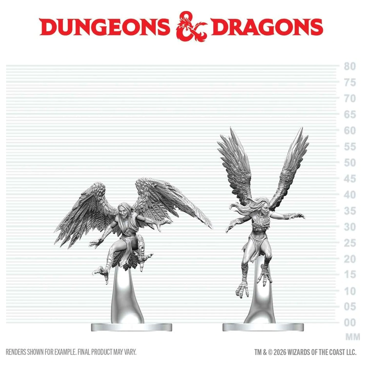 Dungeons & Dragons Nolzur's Marvelous Miniatures Nenamaľovaná miniatúra Harpie 17 cm produktová fotografia