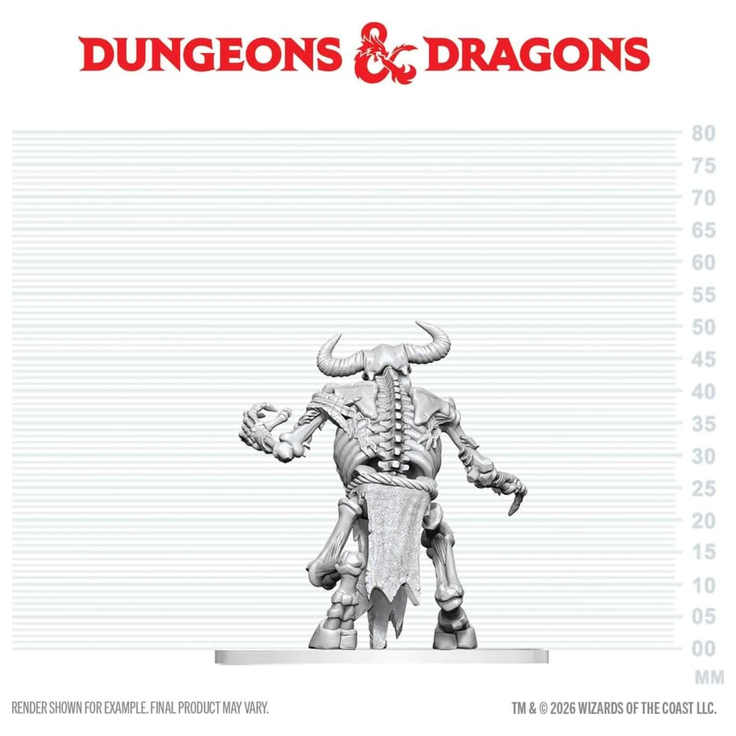 Dungeons & Dragons Nolzur's Marvelous Miniatures Nenamaľovaná miniatúra kostry Minotaura 17 cm produktová fotografia